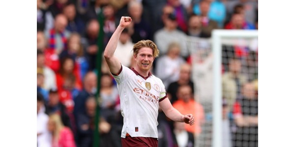 Kevin De Bruyne strzela setnego gola dla Manchesteru City